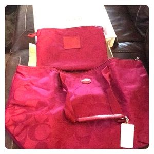 Coach bag and make up bag